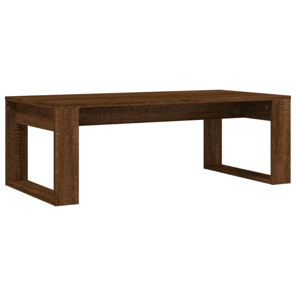 Mesa de centro madera de ingeniería roble marrón 102x50x35
