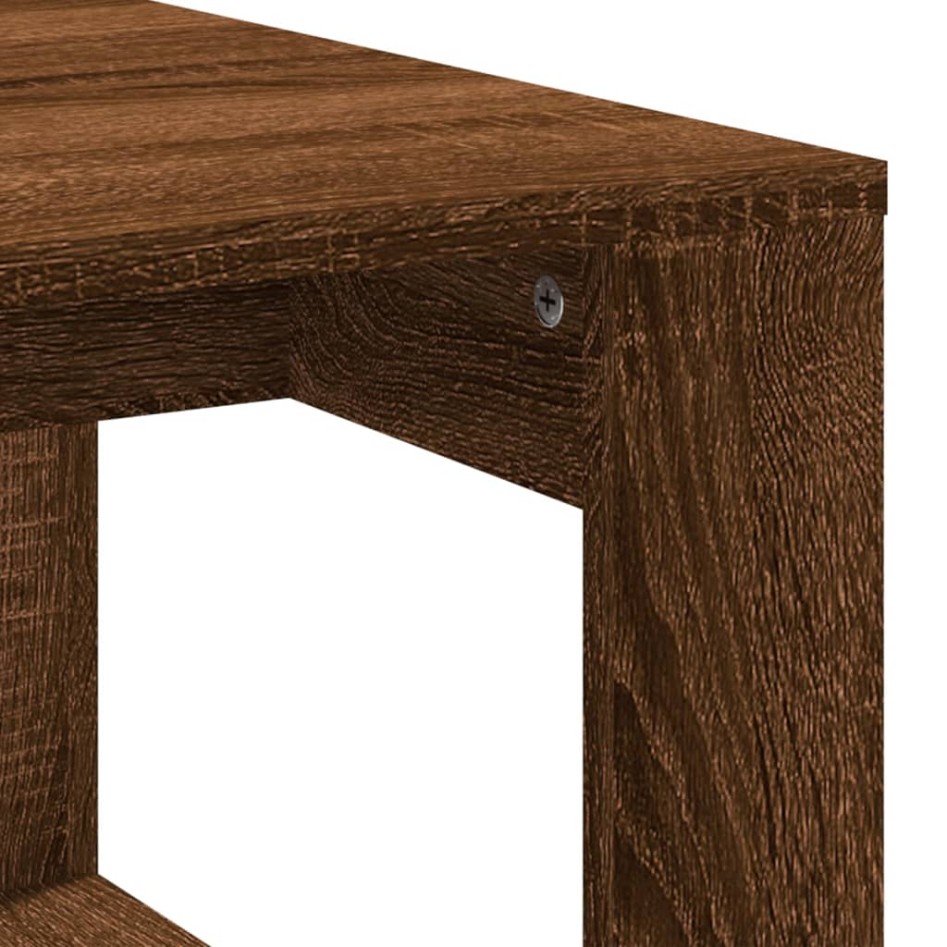 Mesa de centro madera de ingeniería roble marrón 102x50x35