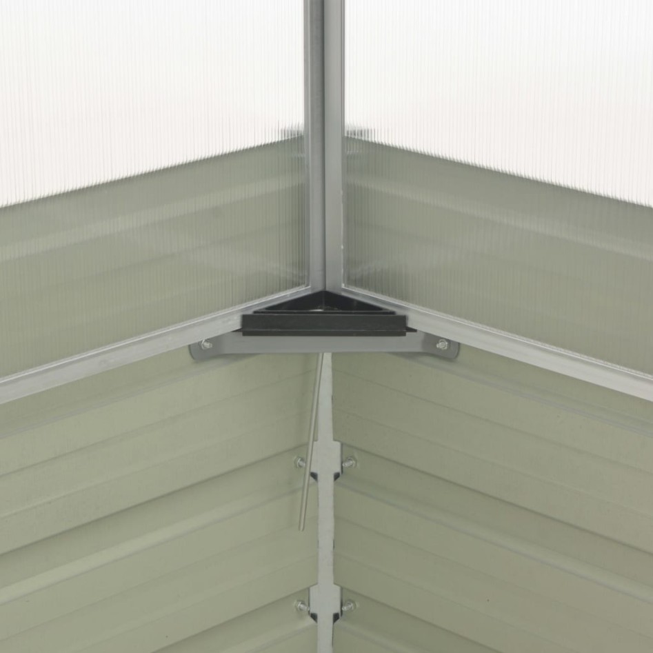 Invernadero de acero galvanizado gris antracita 100x100x77