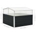 Invernadero de acero galvanizado gris antracita 100x100x77