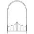Arco de jardín con puerta hierro negro 138x40x238