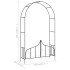 Arco de jardín con puerta hierro negro 138x40x238
