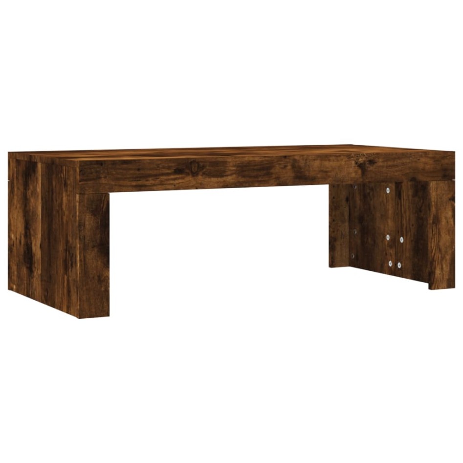 Mesa de centro madera de ingeniería roble ahumado 102x50x36