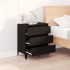 Aparador de madera contrachapada negro 60x35x70