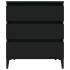 Aparador de madera contrachapada negro 60x35x70