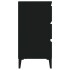 Aparador de madera contrachapada negro 60x35x70