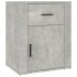 Mesita de noche madera contrachapada gris hormigón 50x36x60