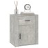 Mesita de noche madera contrachapada gris hormigón 50x36x60