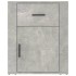 Mesita de noche madera contrachapada gris hormigón 50x36x60