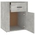 Mesita de noche madera contrachapada gris hormigón 50x36x60