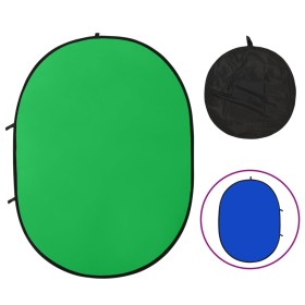 Fondo estudio fotografía ovalado 2 en 1 verde y azul 200x150