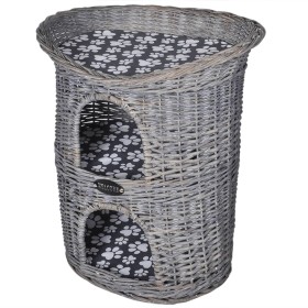 Casa/cama/rascador para mascotas 2 niveles sauce con