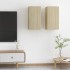 Mueble de TV 2 uds madera contrachapada roble 30,5x30x60