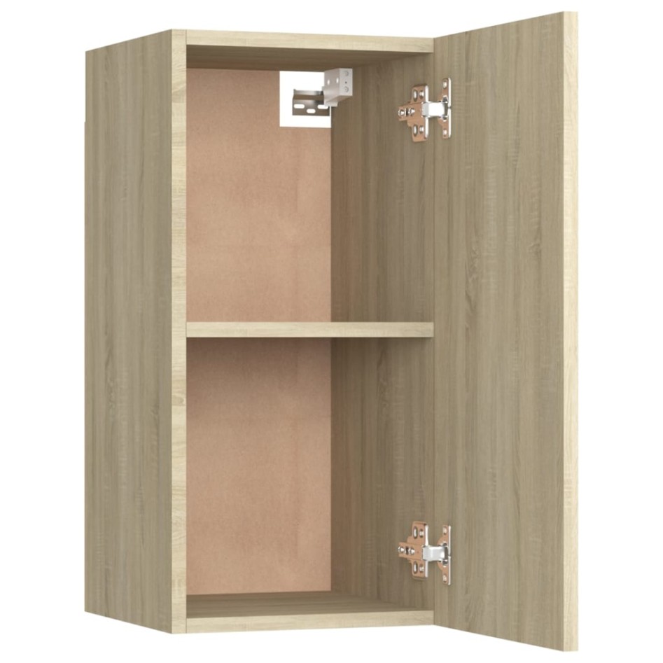 Mueble de TV 2 uds madera contrachapada roble 30,5x30x60