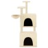Rascador para gatos con postes de sisal color crema 122