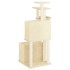 Rascador para gatos con postes de sisal color crema 122