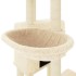 Rascador para gatos con postes de sisal color crema 122