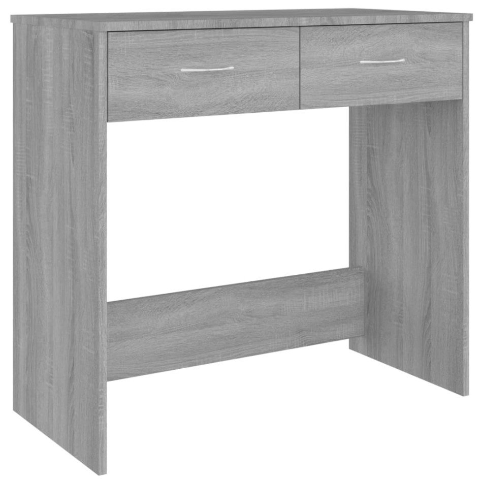 Escritorio de madera contrachapada gris Sonoma 80x40x75