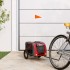 Remolque de bicicleta mascotas hierro tela Oxford rojo