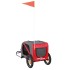 Remolque de bicicleta mascotas hierro tela Oxford rojo