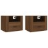 Mesitas de noche de pared 2 uds roble marrón 50x36x40