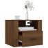 Mesitas de noche de pared 2 uds roble marrón 50x36x40