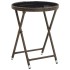 Mesa de centro ratán sintético y vidrio templado marrón 60