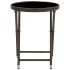 Mesa de centro ratán sintético y vidrio templado marrón 60