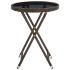 Mesa de centro ratán sintético y vidrio templado marrón 60