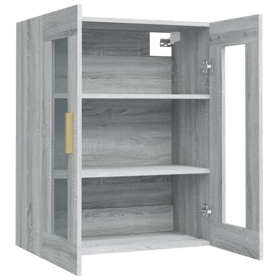 Armario de pared colgante gris Sonoma 69,5x34x90