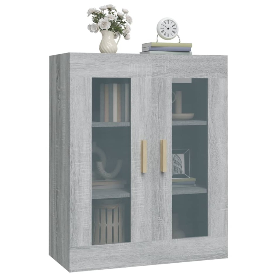 Armario de pared colgante gris Sonoma 69,5x34x90