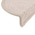 Alfombrillas de escalera 15 unidades gris topo 56x17x3