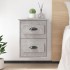 Mesita de noche de pared 2 uds gris hormigón 41,5x36x53