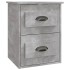 Mesita de noche de pared 2 uds gris hormigón 41,5x36x53