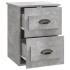 Mesita de noche de pared 2 uds gris hormigón 41,5x36x53