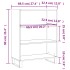 Estantería madera de ingeniería negro 69,5x32,5x90