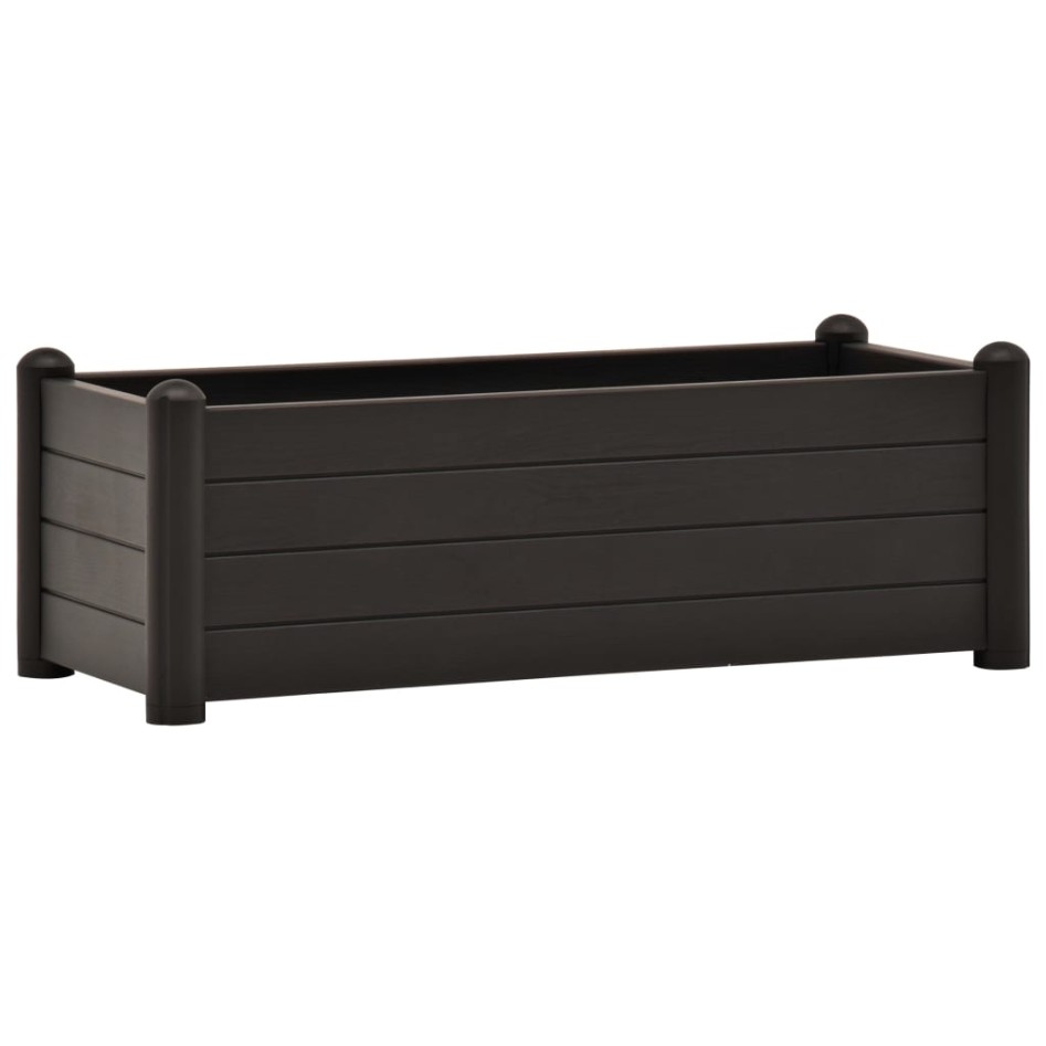 Arriate elevado de jardín PP gris antracita 100x43x35