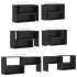 Mueble de TV madera contrachapada gris 149x30x52