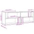 Mueble de TV madera contrachapada gris 149x30x52