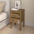 Mesita de noche madera maciza de pino marrón miel 40x35x61,5