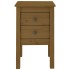 Mesita de noche madera maciza de pino marrón miel 40x35x61,5