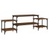 Mueble para TV madera contrachapada roble marrón 157x35x52