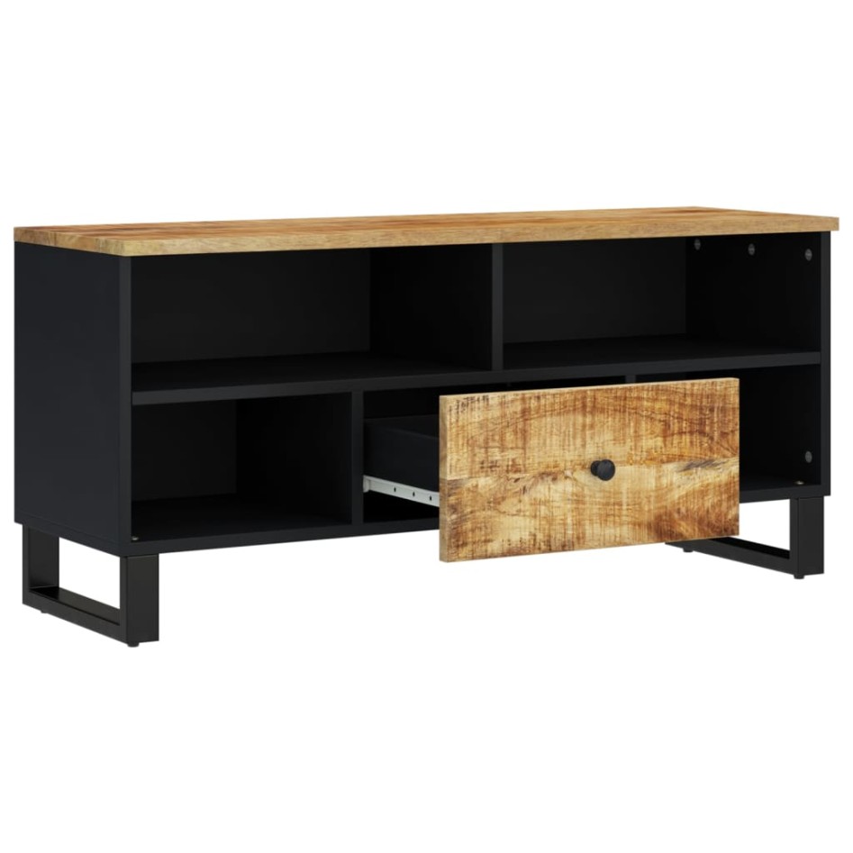 Mueble de TV madera mango y madera contrachapada 100x33x46