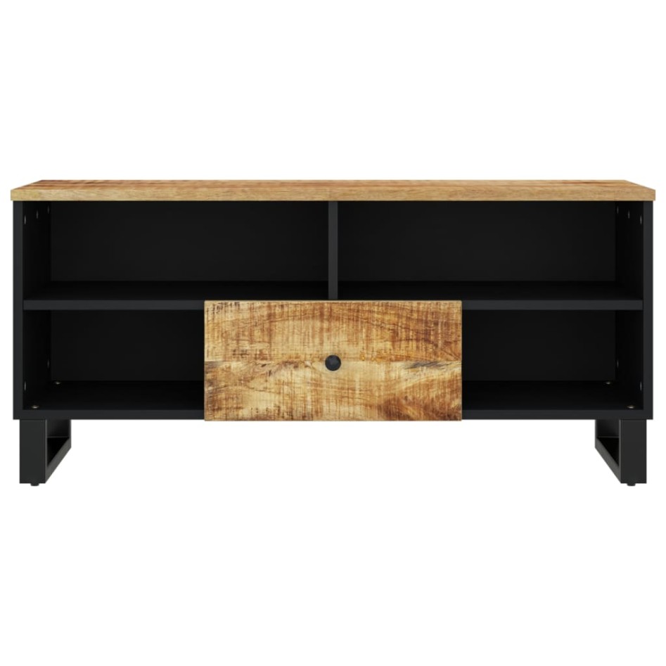 Mueble de TV madera mango y madera contrachapada 100x33x46