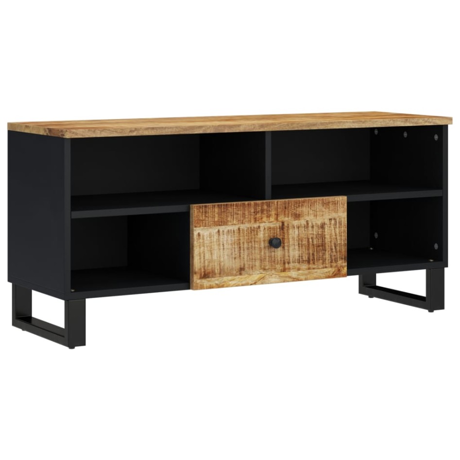 Mueble de TV madera mango y madera contrachapada 100x33x46