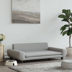 Cama para perros de terciopelo gris claro 100x54x33