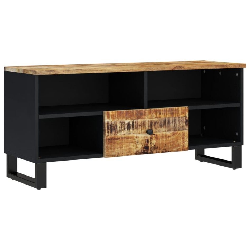 Mueble de TV madera mango y madera contrachapada 100x33x46