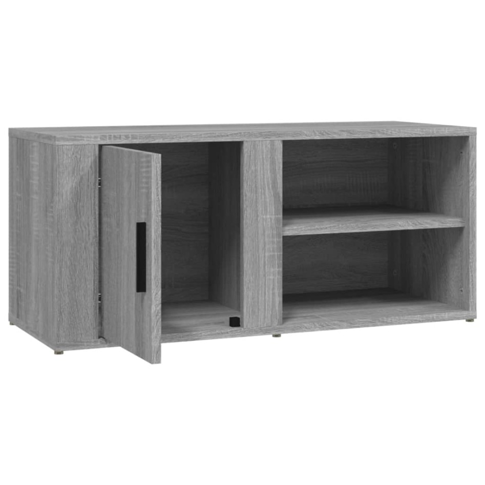 Mueble TV 2 uds madera contrachapada gris Sonoma 80x31,5x36