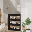 Estantería/divisor madera contrachapada negro 80x30x103 cm