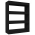 Estantería/divisor madera contrachapada negro 80x30x103